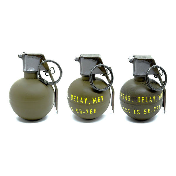 U.S. M67 "Baseball" - With Jungle Clip - Replica Dummy Hand Grenade