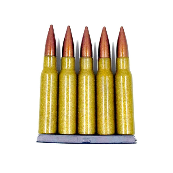 7.62 x 51 NATO Replica Dummy Ammo & 5 Rnd. Stripper Clip