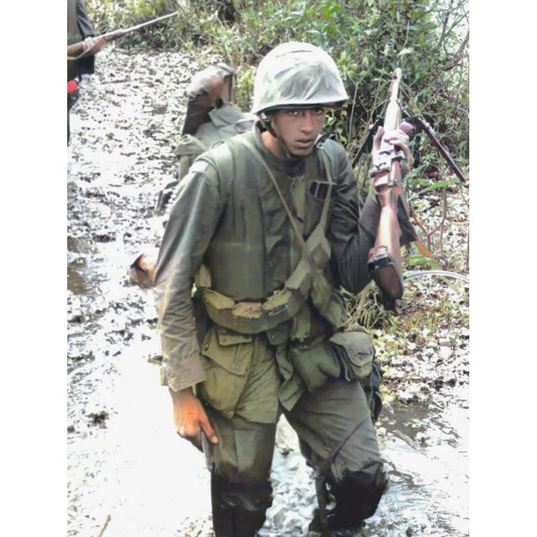 M14 7.62 x 51mm Vietnam Era 1960's Bandoleer with Replica Ammo & Stripper clips